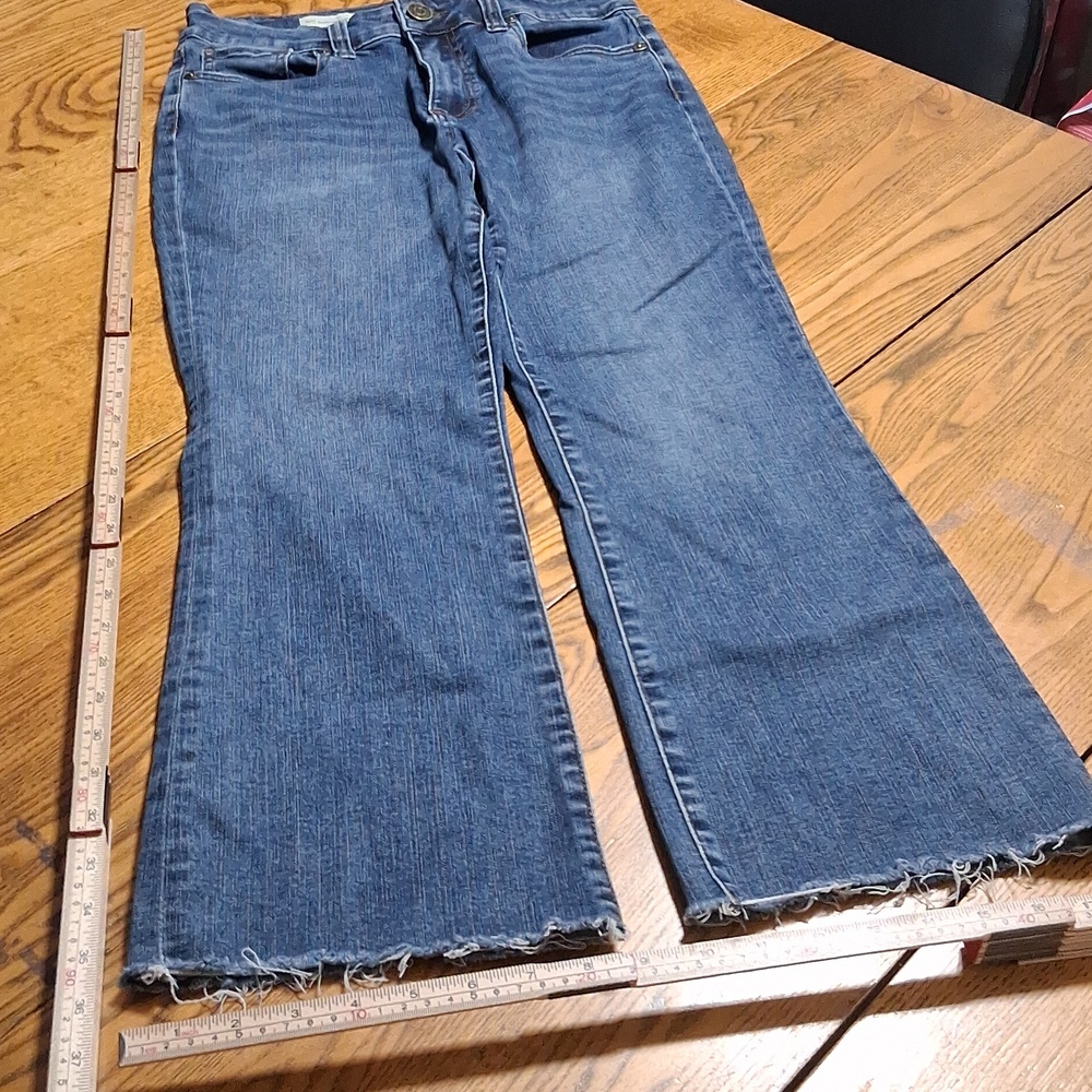 KUT FROM THE KLOTH Jeans Womens 6 BLUE NIKKI MID RISE Pants ANKLE FLARE BOOT CUT